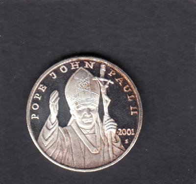 Beschrijving: 20 Dollar POPE J.PAUL II